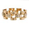 braccialetto Tank Vintage  in oro giallo e oro bianco - 00pp thumbnail