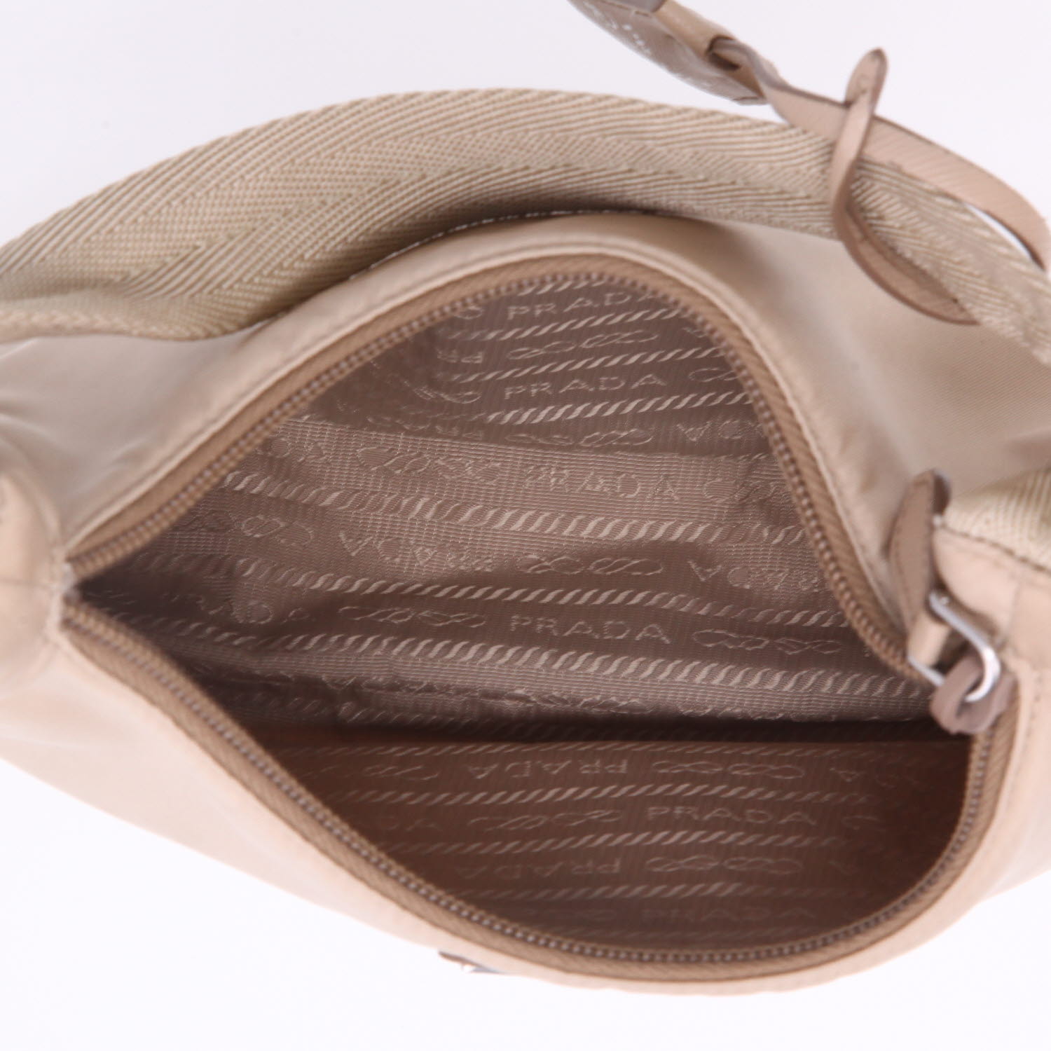 Borsa Prada  Re-Edition 2005 in tela beige - Detail D3