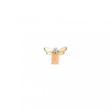 Chaumet Attrape Moi Si Tu M'Aimes earring in pink gold, diamond and opal