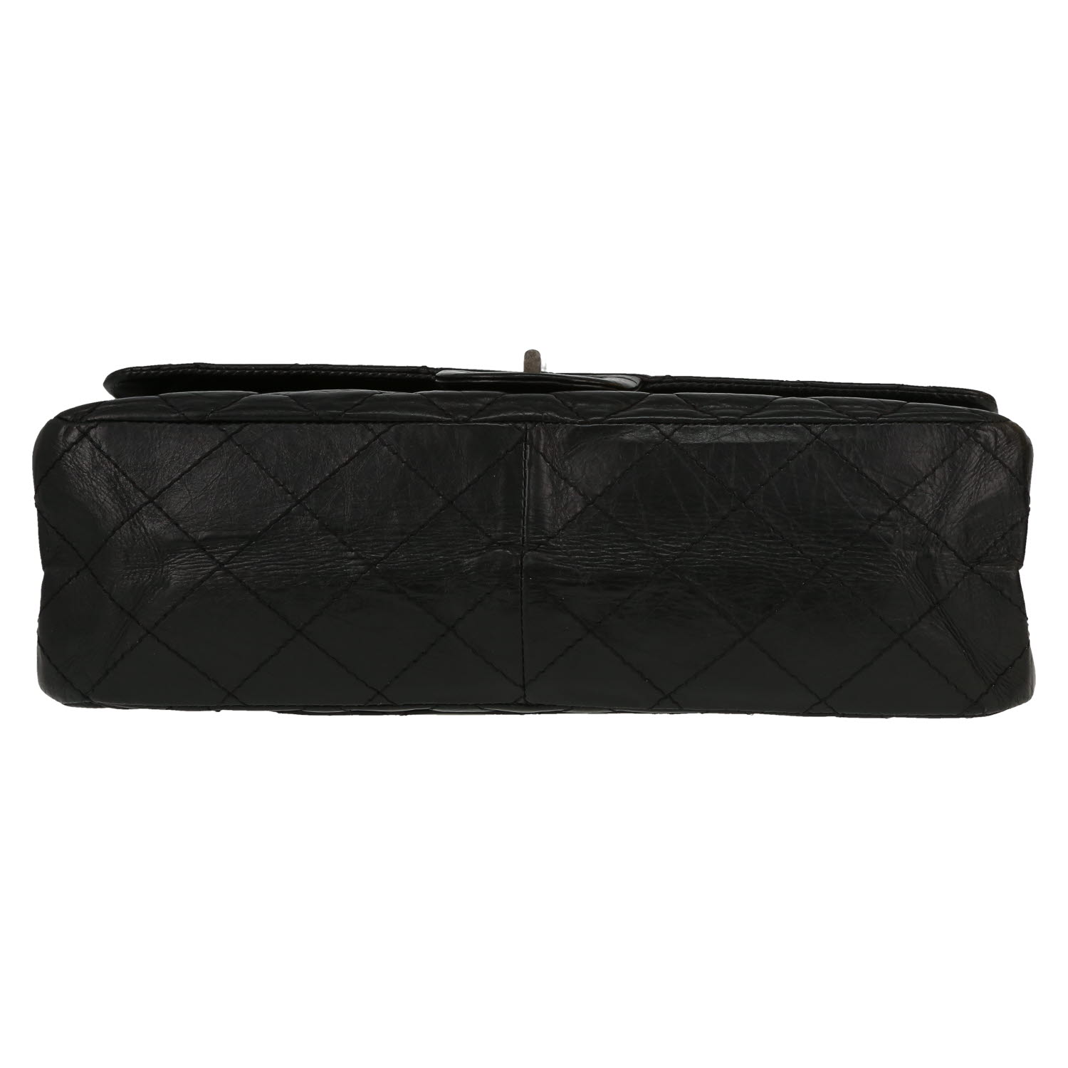 Bolso de mano Chanel  Chanel 2.55 en cuero acolchado negro - Detail D1