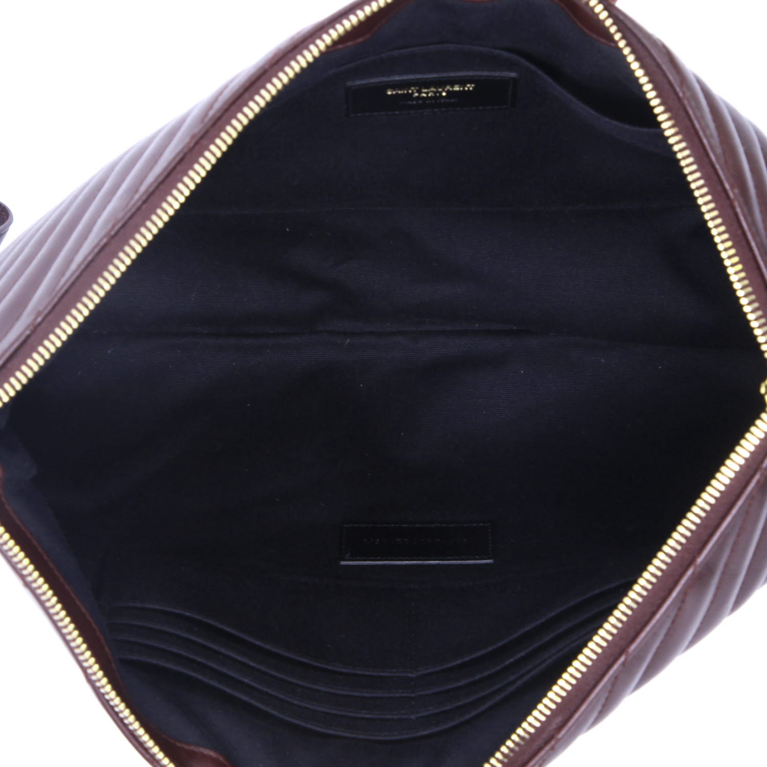 Pochette Saint Laurent  Cassandre en cuir bordeaux - Detail D3