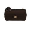 Chanel  Choco bar shoulder bag  in brown satin - 360 thumbnail