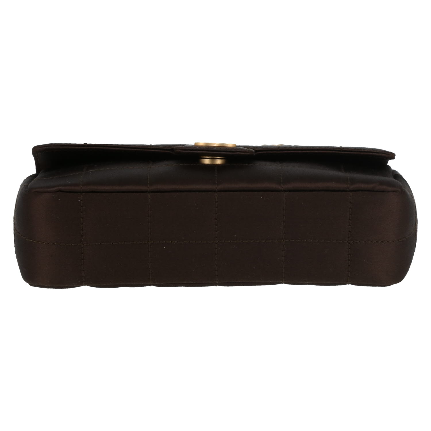 Borsa a tracolla Chanel  Choco bar in raso marrone - Detail D1