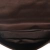 Chanel  Choco bar shoulder bag  in brown satin - Detail D3 thumbnail