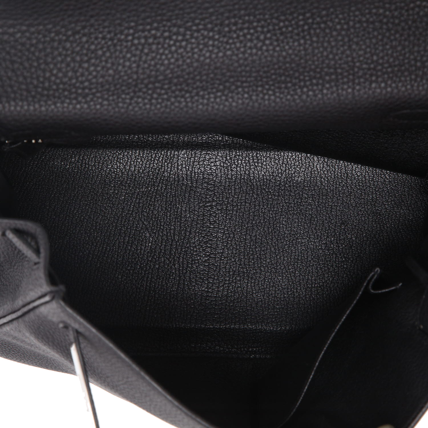 Bolso de mano Hermès  Kelly 28 cm en cuero togo negro - Detail D3