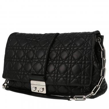 Sac à main Dior  Promenade en cuir cannage noir
