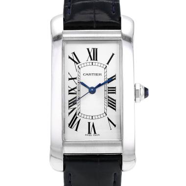 Orologio Cartier Tank Américaine modello medio  in acciaio Ref: Cartier - 3971  Circa 2010