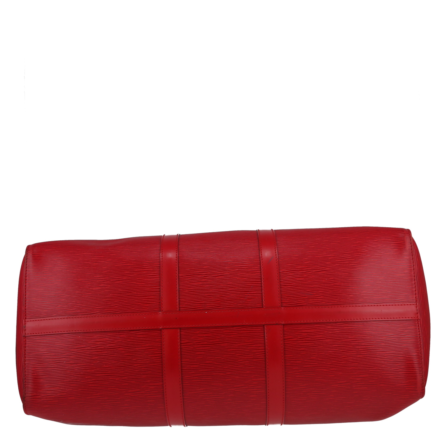 Borsa da viaggio Louis Vuitton  Keepall 50 in pelle Epi rossa - Detail D4