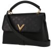 Louis Vuitton  One Handle Very handbag  in black grained leather  and black monogram leather - 00pp thumbnail