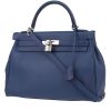 Bolso de mano Hermès  Kelly 32 cm en cuero togo azul Lavande - 00pp thumbnail