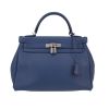 Hermès  Kelly 32 cm handbag  in blue Lavande togo leather - 360 thumbnail