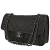 Chanel  Timeless Jumbo shoulder bag  in anthracite grey quilted grained leather - 00pp thumbnail