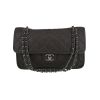 Chanel  Timeless Jumbo shoulder bag  in anthracite grey quilted grained leather - 360 thumbnail