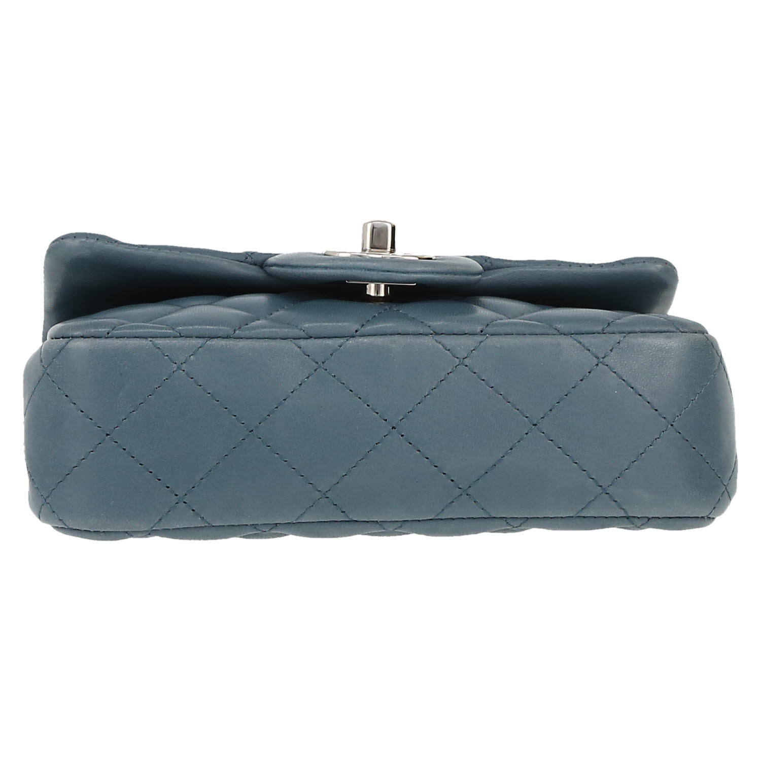Borsa a tracolla Chanel  Timeless Extra Mini in pelle trapuntata blu - Detail D1