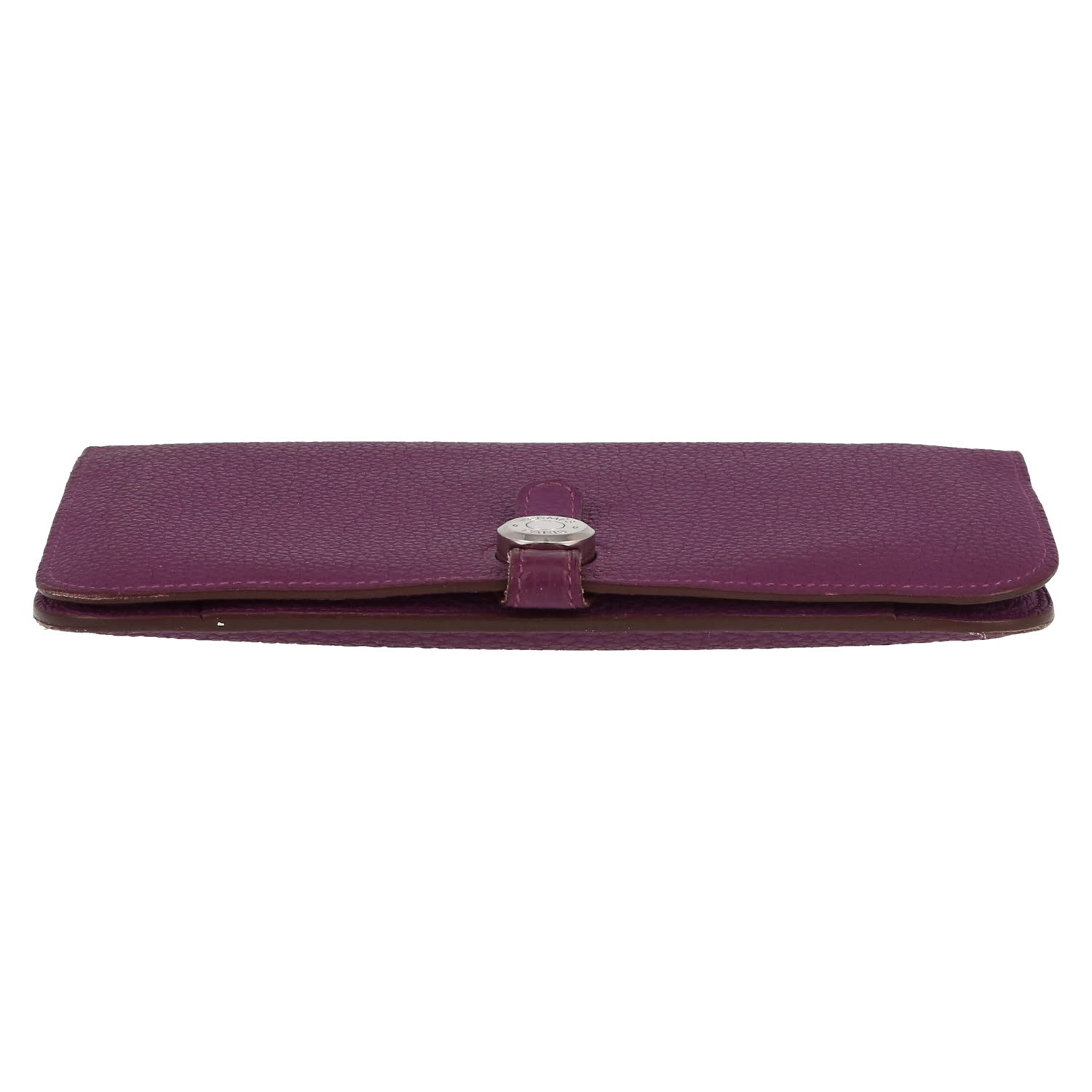 Hermès  Dogon wallet  in purple Anemone togo leather - Detail D1