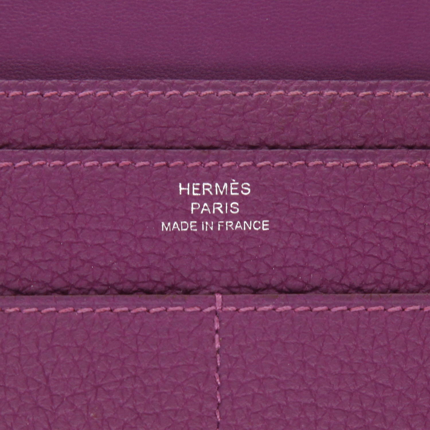 Portefeuille Hermès  Dogon en cuir togo violet Anemone - Detail D2