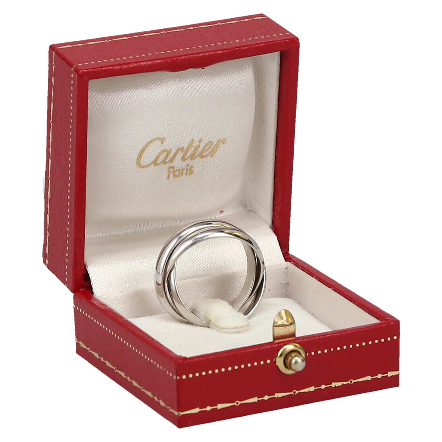 Anello Cartier Trinity in oro bianco - Detail D2