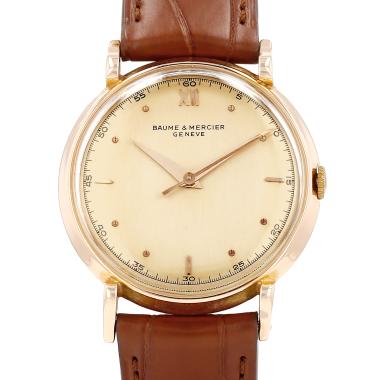 Reloj Baume 
Mercier Vintage de oro rosa Circa 1960