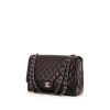 Chanel Timeless Maxi Jumbo handbag in brown quilted grained leather - 00pp thumbnail