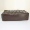 Chanel Timeless Maxi Jumbo handbag in brown quilted grained leather - Detail D5 thumbnail