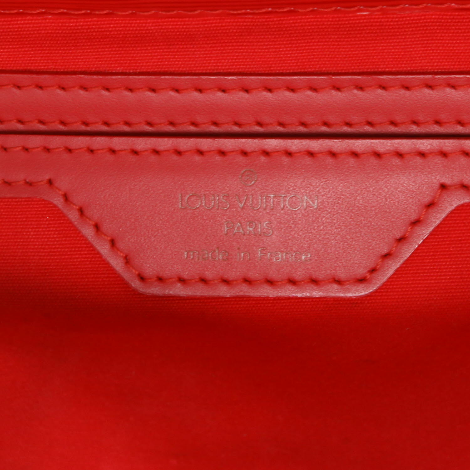 Louis Vuitton  Sac Plat shopping bag  in red epi leather - Detail D2