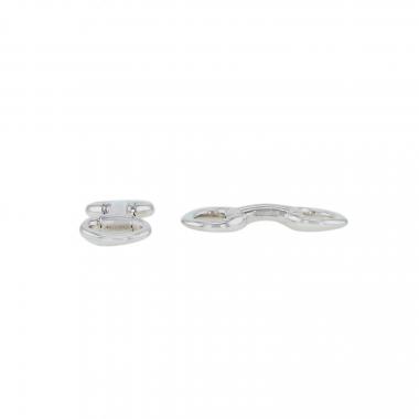 Articulated Hermès Mors pair of cufflinks in silver