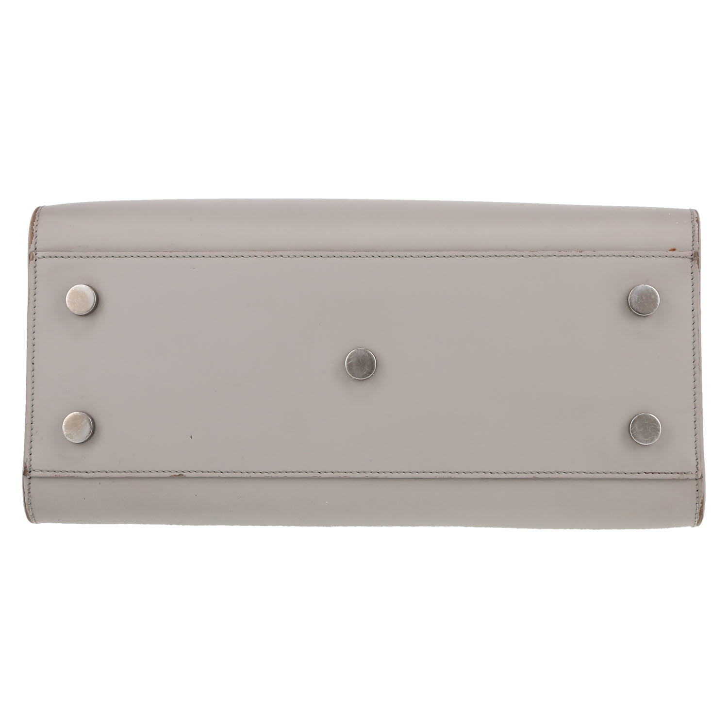 Borsa Saint Laurent  Sac de jour modello medio  in pelle grigio perle e pitone beige - Detail D1