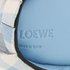 Loewe  Elephant Pocket shoulder bag  in light blue and white leather - Detail D2 thumbnail