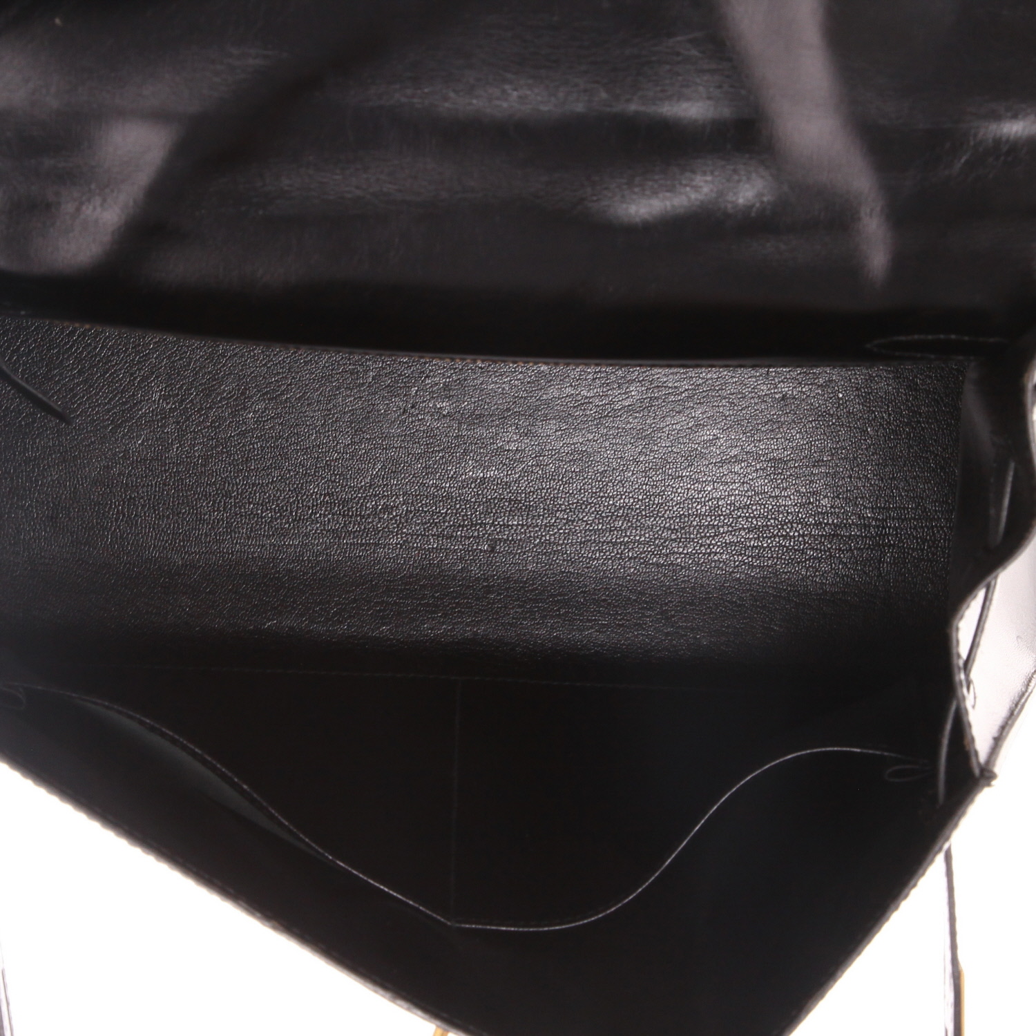 Hermès  Kelly 32 cm handbag  in black box leather - Detail D3