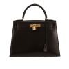 Hermès  Kelly 28 cm handbag  in brown box leather - 360 thumbnail