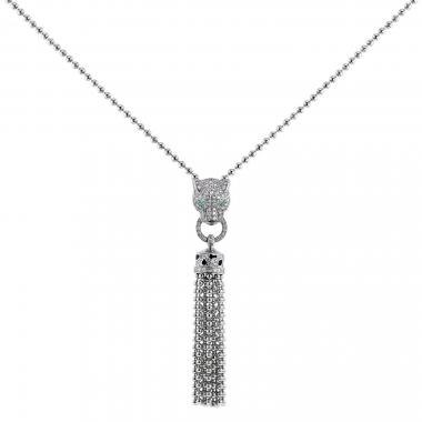 Collar Cartier Panthère de oro blanco, diamantes y esmeralda