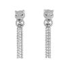 Cartier Panthère earrings in white gold, diamonds and emerald - 00pp thumbnail