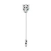 Cartier Panthère tie pin in white gold, diamonds and onyx - 00pp thumbnail