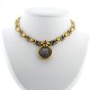 Bulgari Monete  1980's necklace in yellow gold, silver and haematite - 360 thumbnail