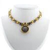 Collier années 80 Bulgari Monete en or jaune, argent et hématite - 360 thumbnail