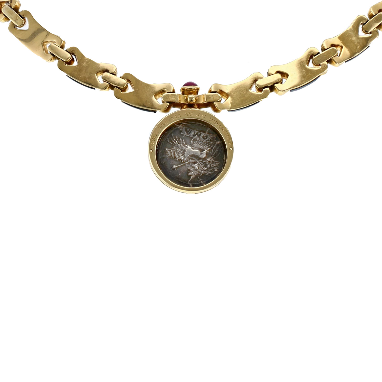 Collana  Bulgari Monete in oro giallo, argento e hematite - Detail D2