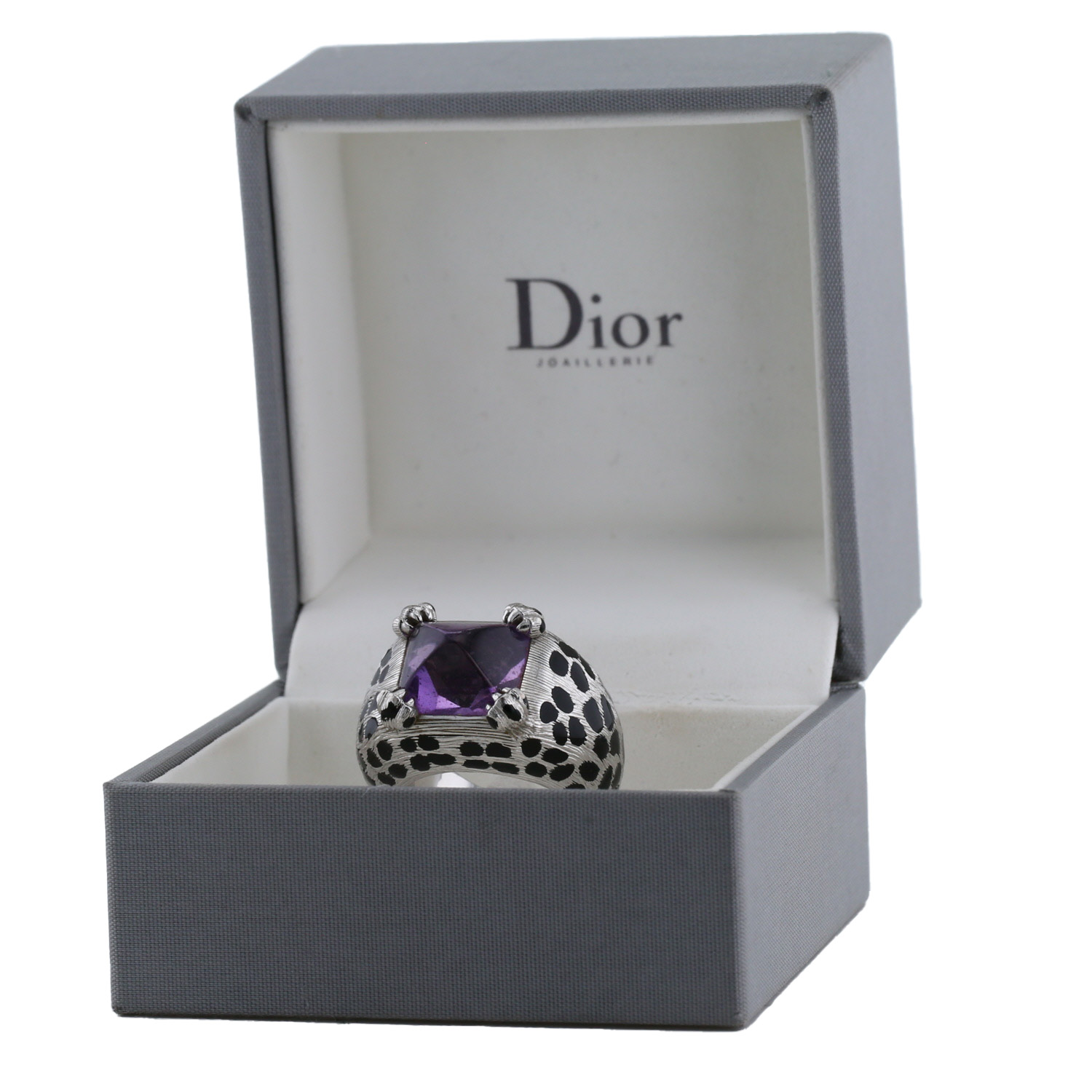 Dior  ring in white gold, amethyst and enamel - Detail D2