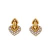Bulgari Doppio Cuore  1980's earrings for non pierced ears in yellow gold and diamonds - 00pp thumbnail