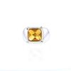 Anello Dior  in oro bianco, quarzo citrino e diamanti - 360 thumbnail