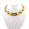 Articulated Repossi   1980's necklace in yellow gold, white gold and diamonds - 360 thumbnail