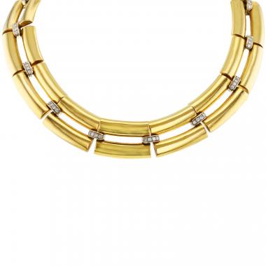 Collana  mobile Repossi  in oro giallo, oro bianco e diamanti