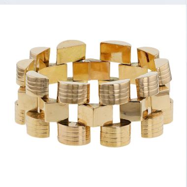 Bracelet années 40 Vintage en or jaune