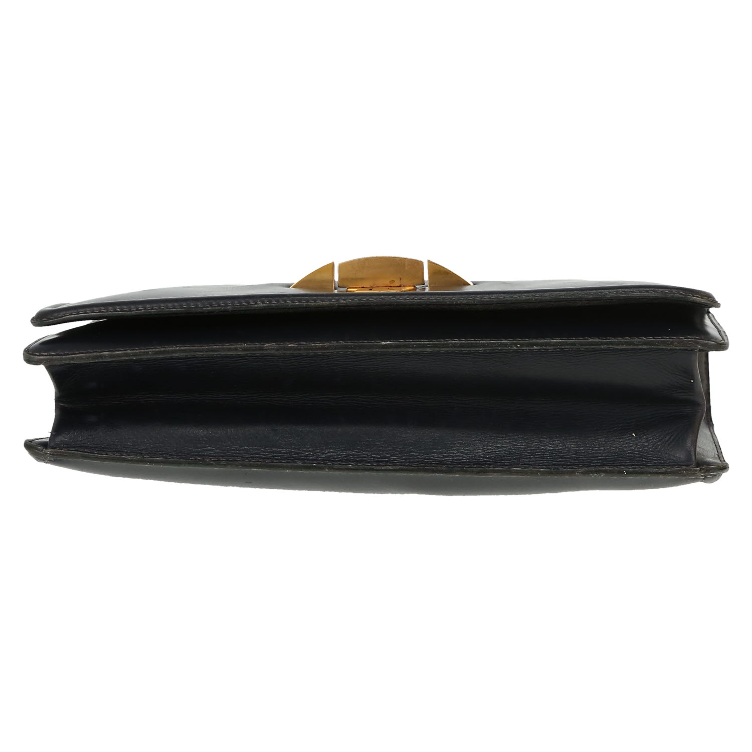 Hermès  Vintage handbag  in black box leather - Detail D1