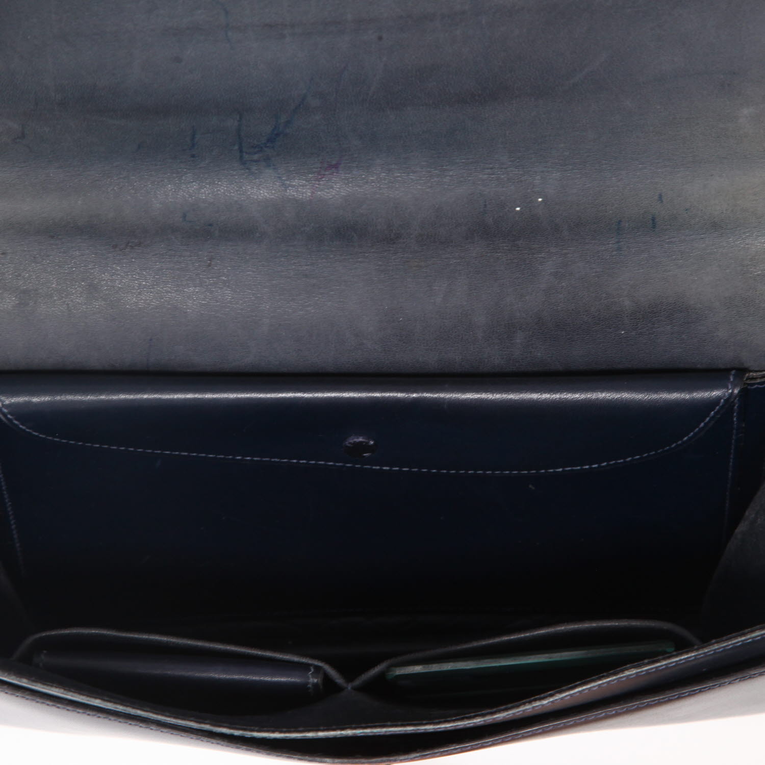 Sac à main Hermès  Vintage en cuir box noir - Detail D3