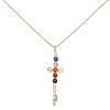 Chaumet Amour necklace in yellow gold, colored stones and diamonds - 00pp thumbnail