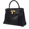 Hermès  Kelly 28 cm handbag  in blue box leather - 00pp thumbnail