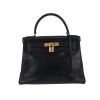 Hermès  Kelly 28 cm handbag  in blue box leather - 360 thumbnail