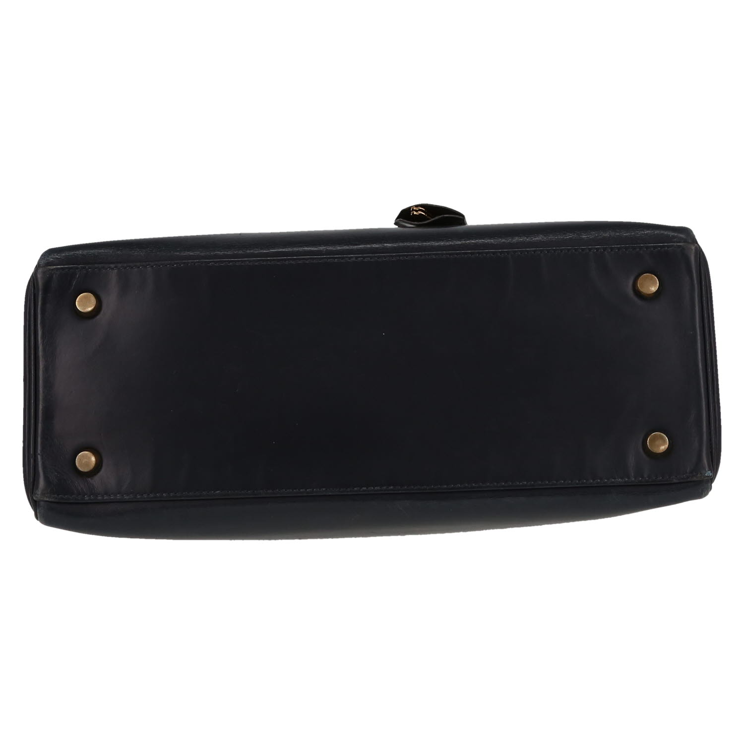 Borsa Hermès  Kelly 28 cm in pelle box blu - Detail D1