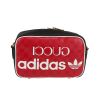 Gucci  édition limitée Gucci x Adidas  shoulder bag  in red monogram canvas  and black leather - 360 thumbnail
