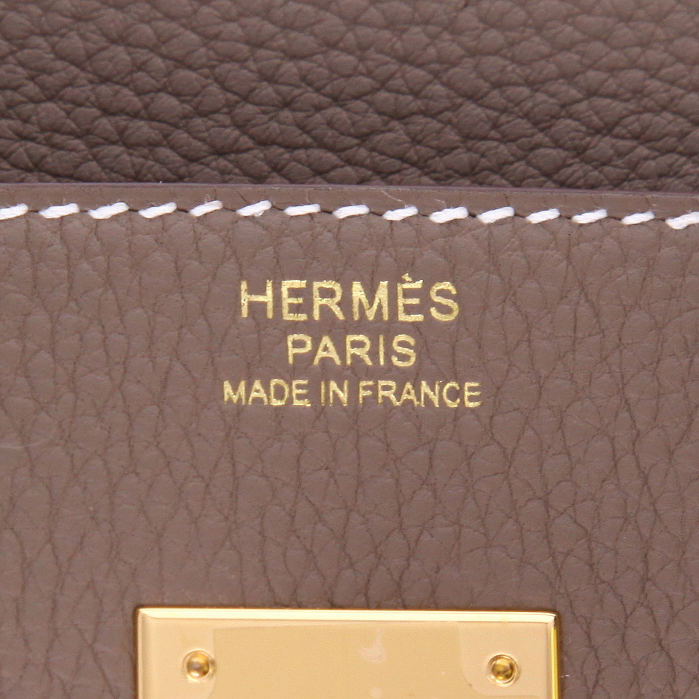 Sac à main Hermès  Birkin 30 cm en cuir togo étoupe - Detail D2